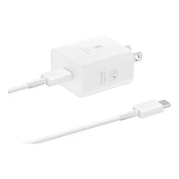 25W Power Adapter White (with Cable) | Samsung Canada