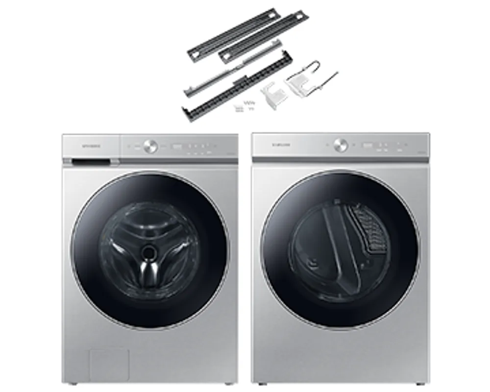 BESPOKE 8900 Front Load Washer & Dryer with Stacking Kit | Samsung Canada