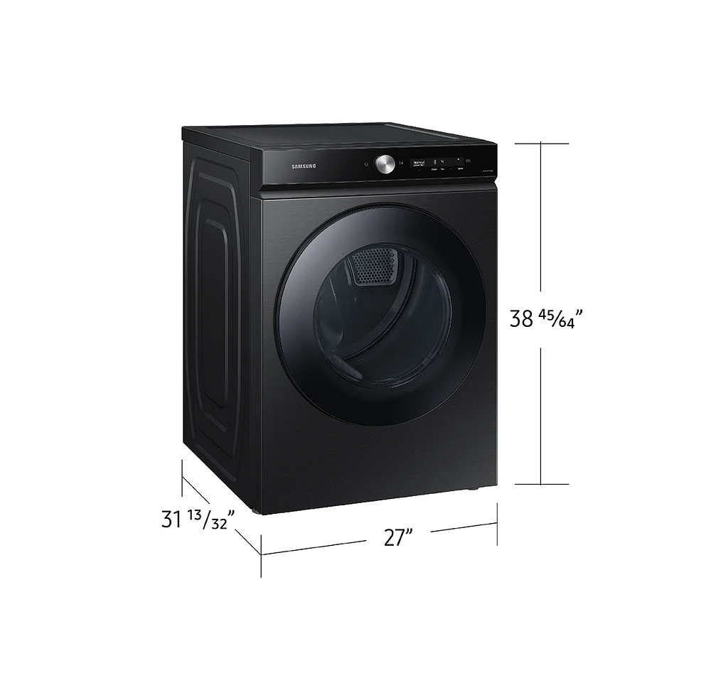 8700 Black Stainless Bespoke Washer and Dryer Pair with AI Smart Dial | Samsung Canada