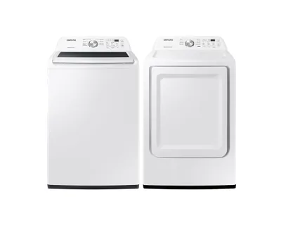 5.0 Cu.Ft. Top Load Washer with ActiveWave™ Agitator and 7.2 Cu.Ft. Electric Dryer with Sensor Dry Pair | Samsung Canada