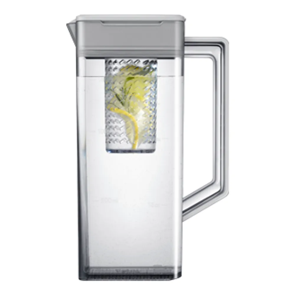 29 cu.ft. BESPOKE 36" 4-Door Flex French Door Refrigerators with Matte Black Steel Panel | Samsung Canada