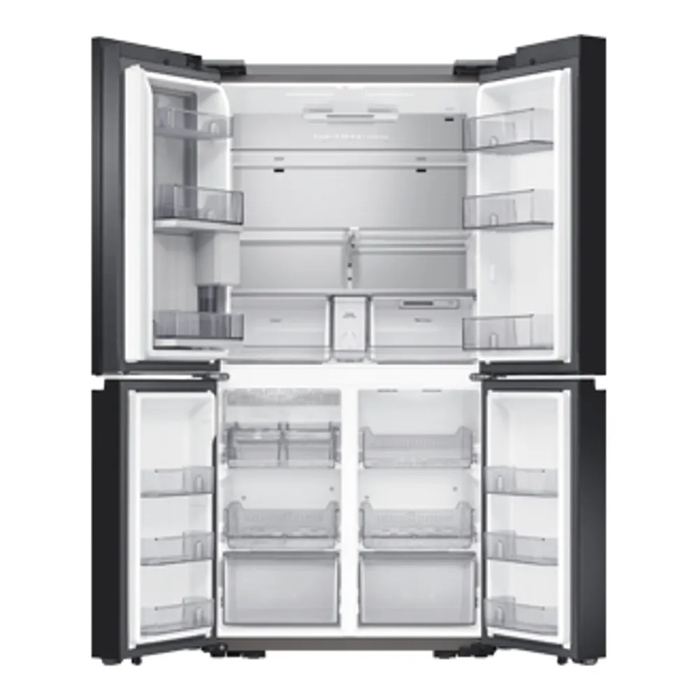 29 cu.ft. BESPOKE 36" 4-Door Flex French Door Refrigerators with Navy Steel Panel | Samsung Canada