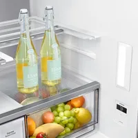 29 cu.ft. BESPOKE 36" 4-Door Flex French Door Refrigerators with Navy Steel Panel | Samsung Canada