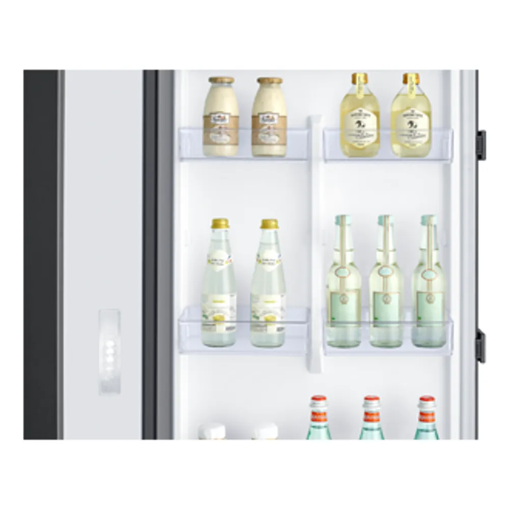 24" BESPOKE 1-Door Column Refrigerator with Grey Matte Glass Panel | Samsung Canada