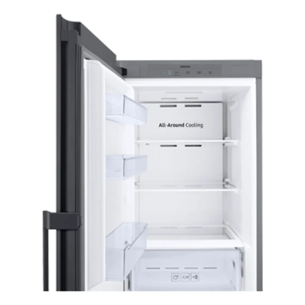 24" BESPOKE 1-Door Column Freezer with Convertible Mode in Grey Matte Glass | Samsung Canada