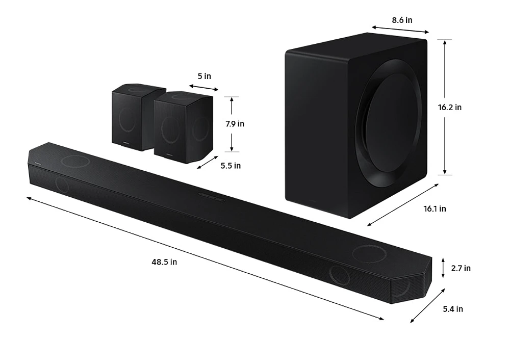 2024 Q990D Q Series Wireless Dolby Atmos 11.1.4 Soundbar | Samsung Canada