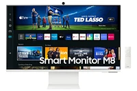 27" M8 Smart White UHD Monitor with Smart TV Apps and mobile connectivity | Samsung Canada