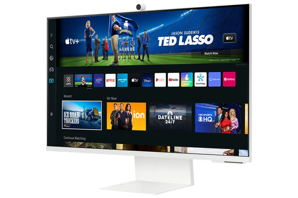 27" M8 Smart White UHD Monitor with Smart TV Apps and mobile connectivity | Samsung Canada