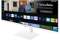 32" M5 Smart White FHD Monitor with Smart TV Apps and mobile connectivity | Samsung Canada