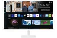 32" M5 Smart White FHD Monitor with Smart TV Apps and mobile connectivity | Samsung Canada