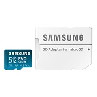 Samsung MicroSD Card EVO Select 512GB MB-ME512SA/AM | Samsung Canada