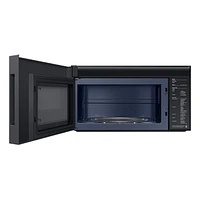 2.1 cu. ft. Over-the-Range Microwave with Edge to Edge Glass Display in Matte Black Steel | Samsung Canada