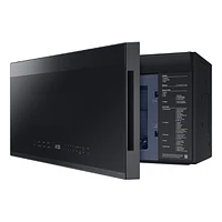 2.1 cu. ft. Over-the-Range Microwave with Edge to Edge Glass Display in Matte Black Steel | Samsung Canada