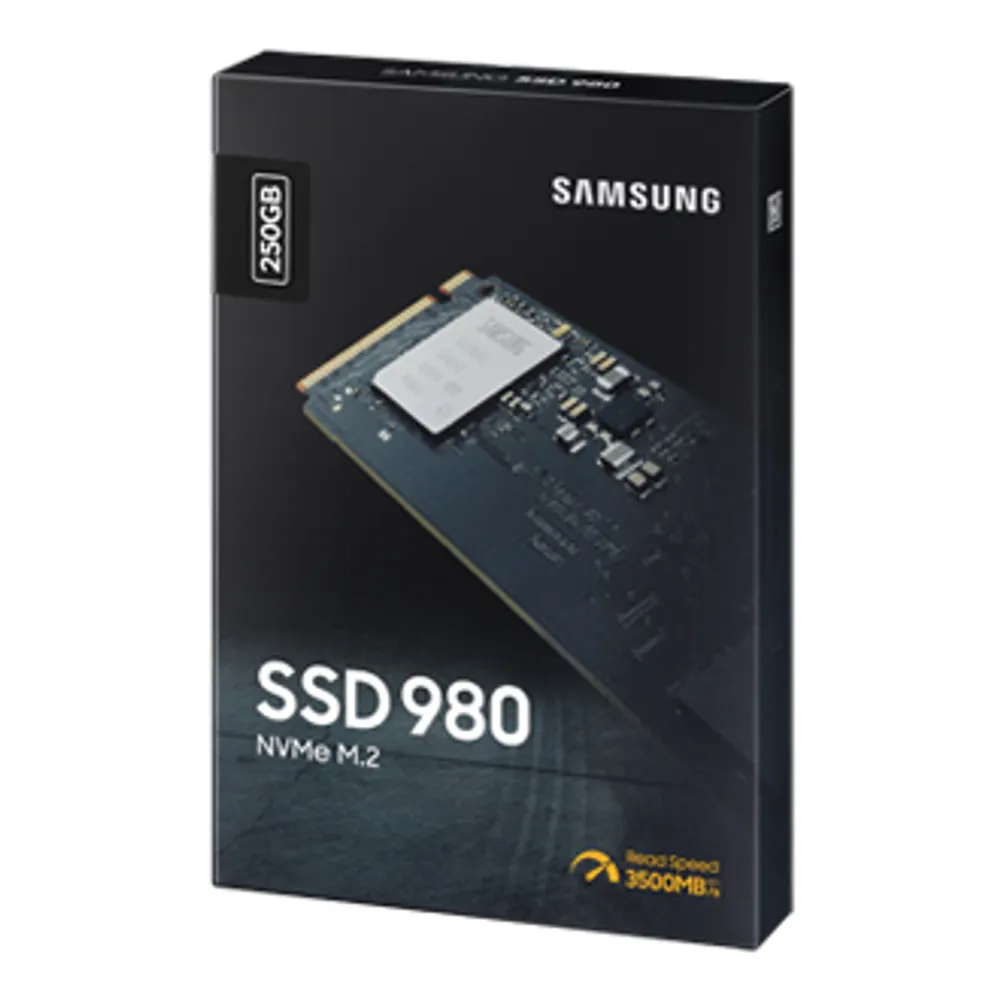 980 PCIe 3.0 NVMe M.2 SSD, 250 GB | Samsung Canada