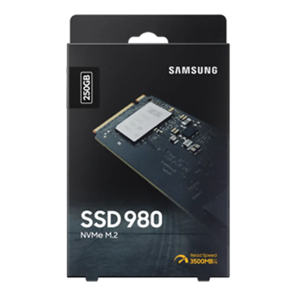 980 PCIe 3.0 NVMe M.2 SSD, 250 GB | Samsung Canada