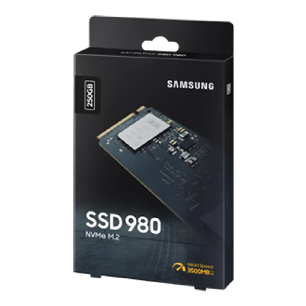 980 PCIe 3.0 NVMe M.2 SSD, 250 GB | Samsung Canada