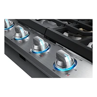 30" Smart Gas Cooktop with 22K BTU Dual Power Burner | Samsung Canada