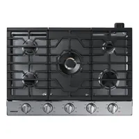 30" Smart Gas Cooktop with 22K BTU Dual Power Burner | Samsung Canada