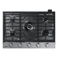 30" Smart Gas Cooktop with 22K BTU Dual Power Burner | Samsung Canada