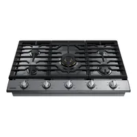 36" 5-Burner Smart Gas Cooktop with 22K BTU Dual Power Burner + Griddle & Wok Grate | Samsung Canada