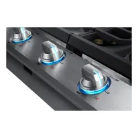 36" 5-Burner Smart Gas Cooktop with 22K BTU Dual Power Burner + Griddle & Wok Grate | Samsung Canada