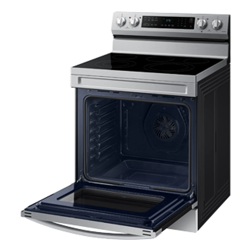 30" 6.3 cu. Ft. Smart Electric Freestanding Fan Convection Range with Air Fry | Samsung Canada