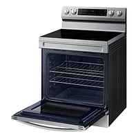 30" 6.3 cu. Ft. Smart Electric Freestanding Fan Convection Range with Air Fry | Samsung Canada