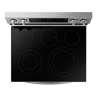 30" 6.3 cu. Ft. Smart Electric Freestanding Fan Convection Range with Air Fry | Samsung Canada