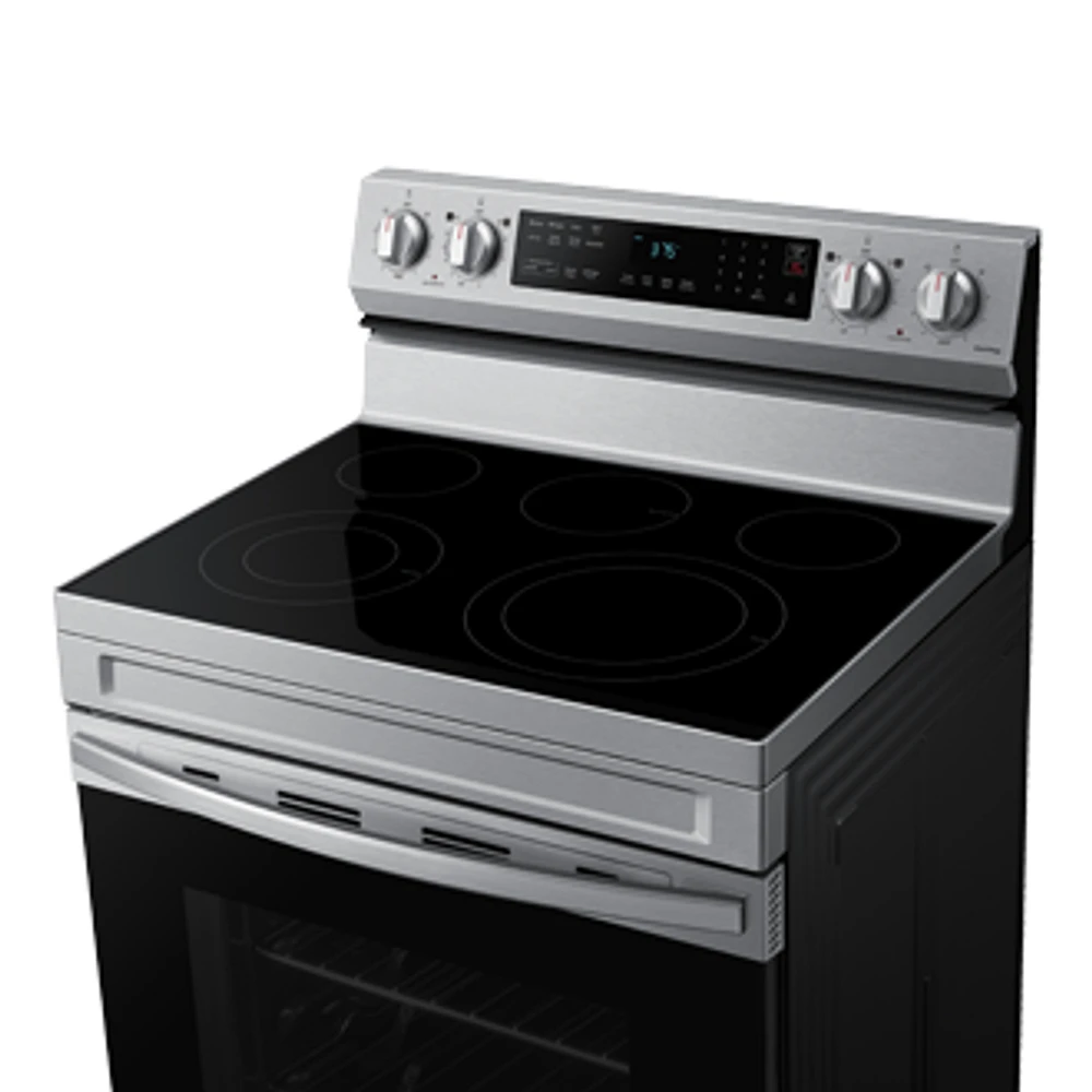 30" 6.3 cu. Ft. Smart Electric Freestanding Fan Convection Range with Air Fry | Samsung Canada