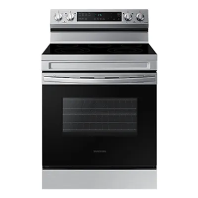 30" 6.3 cu. Ft. Smart Electric Freestanding Fan Convection Range with Air Fry | Samsung Canada