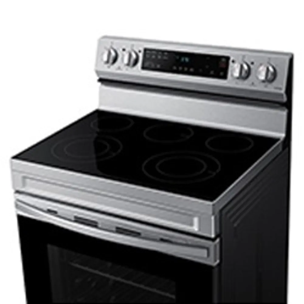 30" 6.3 cu. Ft. Smart Electric Freestanding Fan Convection Range with Air Fry | Samsung Canada