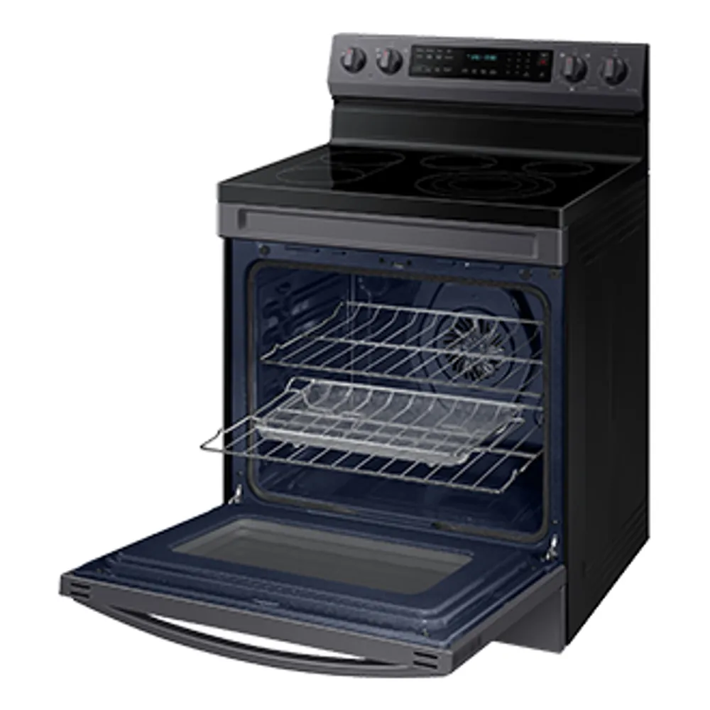 30" 6.3 cu. Ft. Smart Electric Freestanding True Convection Range with Air Fry | Samsung CA