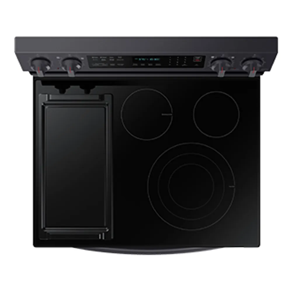 30" 6.3 cu. Ft. Smart Electric Freestanding True Convection Range with Air Fry | Samsung CA