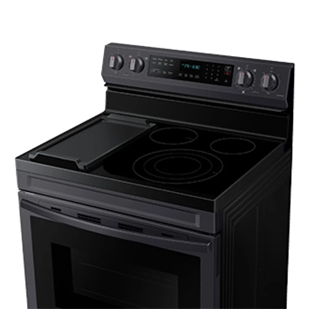 30" 6.3 cu. Ft. Smart Electric Freestanding True Convection Range with Air Fry | Samsung CA