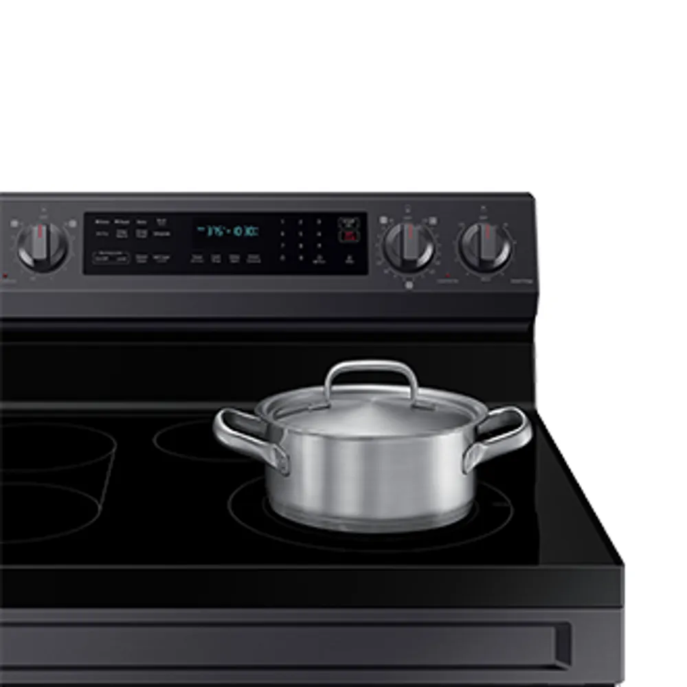 30" 6.3 cu. Ft. Smart Electric Freestanding True Convection Range with Air Fry | Samsung CA