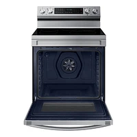 30" 6.3 cu. Ft. Smart Electric Freestanding True Convection Range with Air Fry | Samsung CA