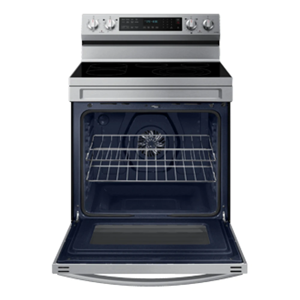 30" 6.3 cu. Ft. Smart Electric Freestanding True Convection Range with Air Fry | Samsung CA