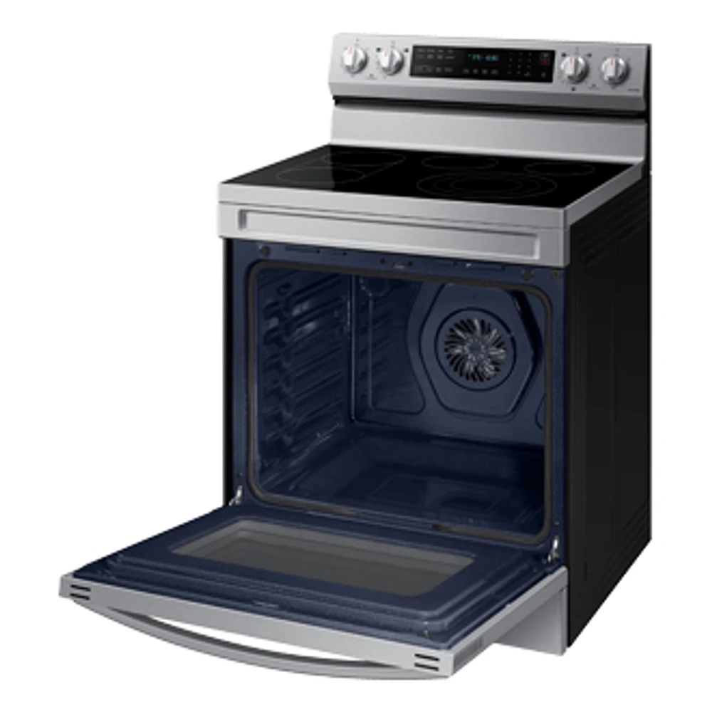 30" 6.3 cu. Ft. Smart Electric Freestanding True Convection Range with Air Fry | Samsung CA