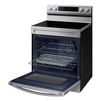 30" 6.3 cu. Ft. Smart Electric Freestanding True Convection Range with Air Fry | Samsung CA