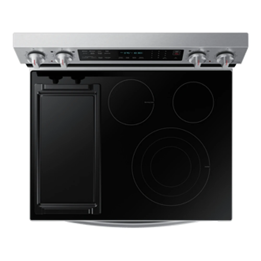 30" 6.3 cu. Ft. Smart Electric Freestanding True Convection Range with Air Fry | Samsung CA