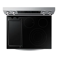 30" 6.3 cu. Ft. Smart Electric Freestanding True Convection Range with Air Fry | Samsung CA