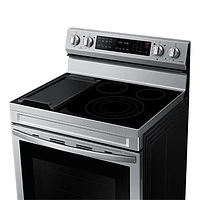 30" 6.3 cu. Ft. Smart Electric Freestanding True Convection Range with Air Fry | Samsung CA