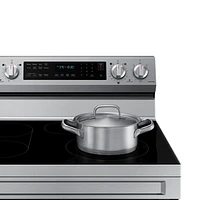 30" 6.3 cu. Ft. Smart Electric Freestanding True Convection Range with Air Fry | Samsung CA