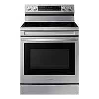 30" 6.3 cu. Ft. Smart Electric Freestanding True Convection Range with Air Fry | Samsung CA