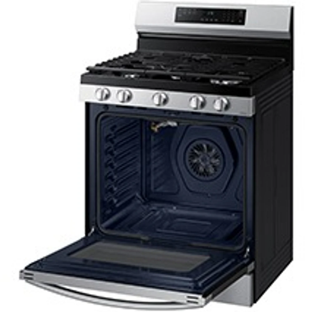 30" 6.0 cu. Ft. Smart Gas Freestanding Fan Convection Range with Air Fry | Samsung Canada