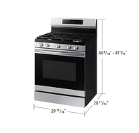 30" 6.0 cu. Ft. Smart Gas Freestanding Fan Convection Range with Air Fry | Samsung Canada