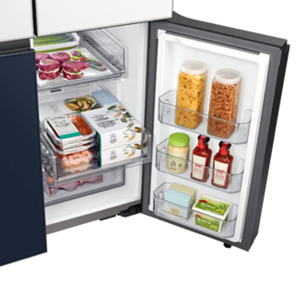 36" BESPOKE Counter-Depth 4-Door Flex French Door Refrigerators with Beverage Center™ | Samsung Canada
