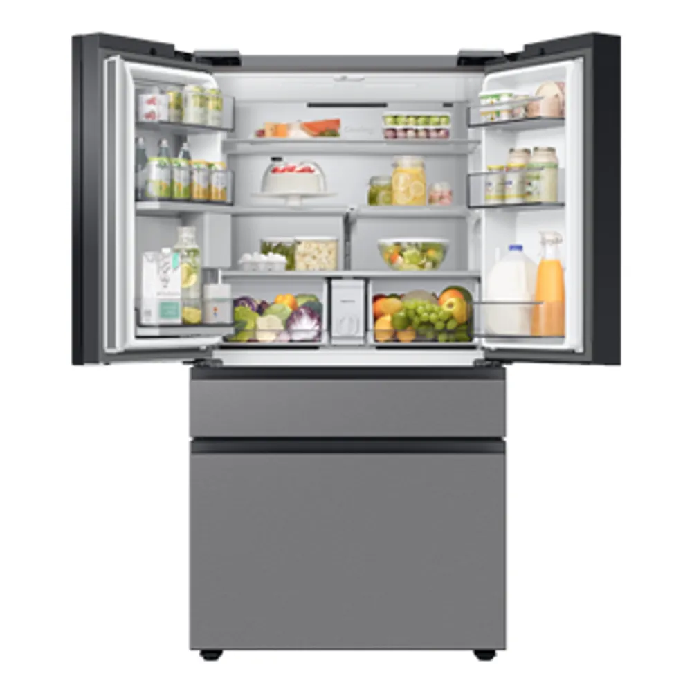 36" BESPOKE Counter-Depth 4 Door French Door Refrigerator with Beverage Center | Samsung Canada