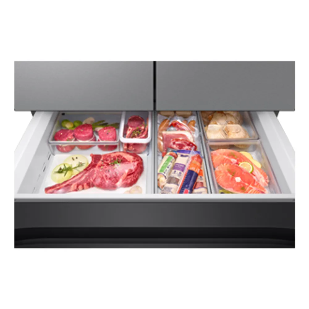 36" BESPOKE Counter-Depth 4 Door French Door Refrigerator with Beverage Center | Samsung Canada