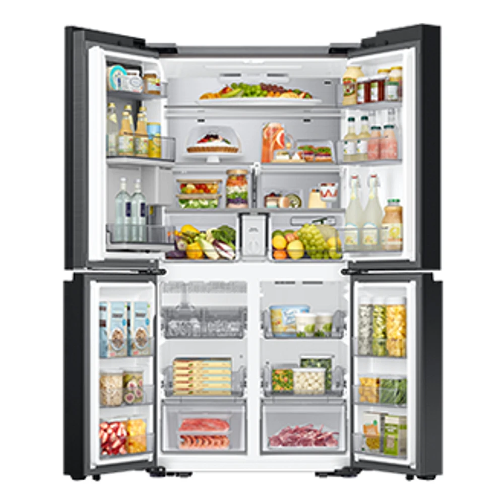 36" 23 cu.ft. Bespoke Counter Depth 4-Door Flex Fridge with Beverage Center | Samsung Canada